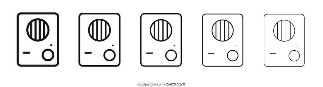 Interphone icon black and white vector sign