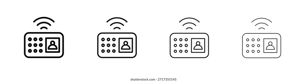 Conjunto de pictogramas de iconos de interfono