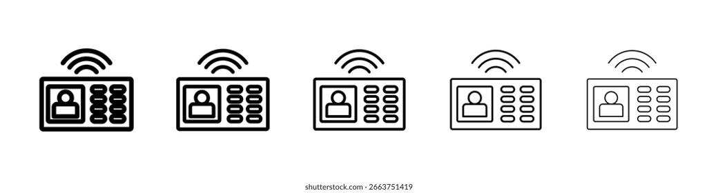 Icono de interfono colección de Vector. EPS 10