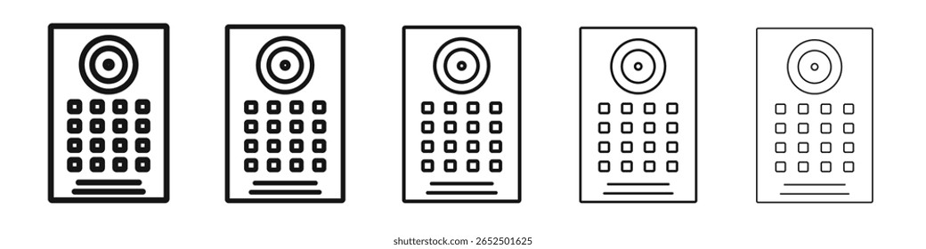 Interphone icon vector outline set illustration sign