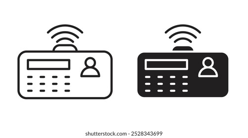 Interphone icons. Vector set in filled and line style.