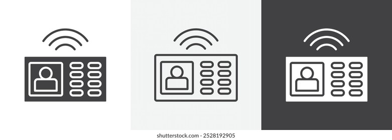 Interphone icon.Trendy modern flat linear vector illustration on white background.
