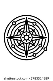 Interplanetary Navigation Galaxy Node Icon for Space Mission