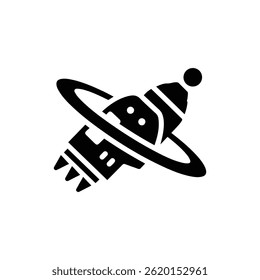 Interplanetary Ship with Habitat Ring Rotating