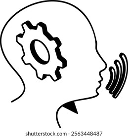 interpret human Talk to identify individual voice isometric vector, Artificial general intelligence symbol Natural Language Processing sign, Machine Deep Learning AI-powered speech recognition concept