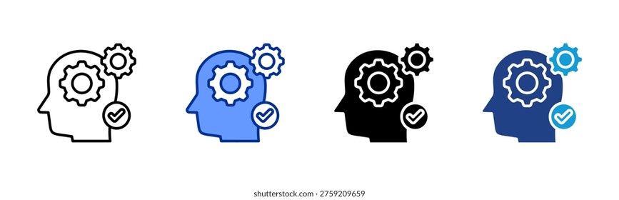 Interpretation icon collection with multiple styles
