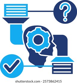 Interpretation Icon - Dual Tone Style - Critical Thinking Theme