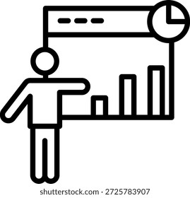 Ilustração do vetor da linha do ícone de interpretação