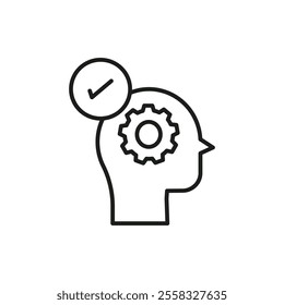 Interpretation icon Symbol mark in Outline style