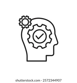 Interpretation icon Vector flat thin line illustration