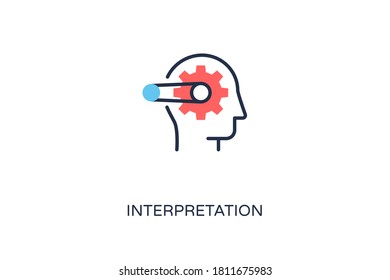 Interpretation icon in vector. Logotype