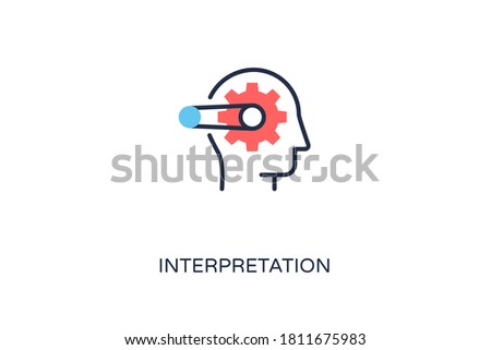 Interpretation icon in vector. Logotype