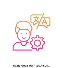 Interpretation vector gradient icon style illustration. EPS 10 file