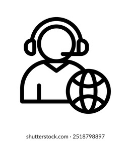 Línea de intérprete Icono Ilustración Vector Gráfico. Gráfico simple del Vector de la ilustración del elemento, conveniente para el App, los Sitios web, y las presentaciones aisladas en el fondo blanco