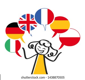 Interpreter speaking multiple European languages