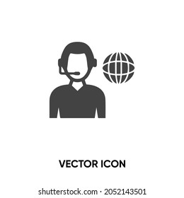 Interpreter Vector Icon. Modern, Simple Flat Vector Illustration For Website Or Mobile App.Translator Symbol, Logo Illustration. Pixel Perfect Vector Graphics	