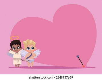interracial cupid angels love characters