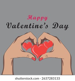 Interracial Hands Forming Heart Shape- Perfect for Valentine Day
