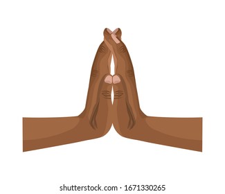 interracial hands human up isolated icon vector illustration design