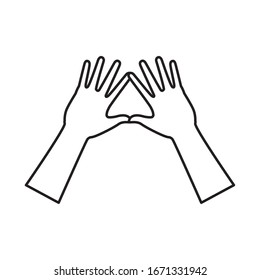 manos interraciales humanos arriba aislado icono ilustración de diseño