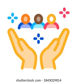 vector de icono interracial idílico. signo idílico interracial. ilustración de símbolo de color