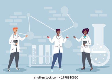 personajes del personal de laboratorios interraciales