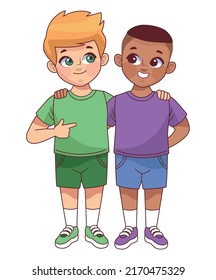 interracial little boys friends characters