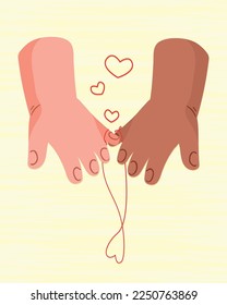 interracial in love hands icon