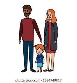 interracial parents couple with son characters