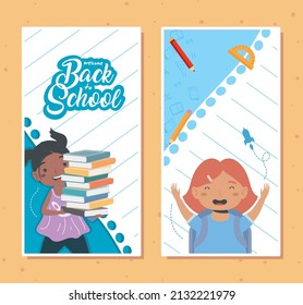 interracial students girls couple characters