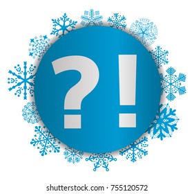 interrogation and exclamation christmas icon