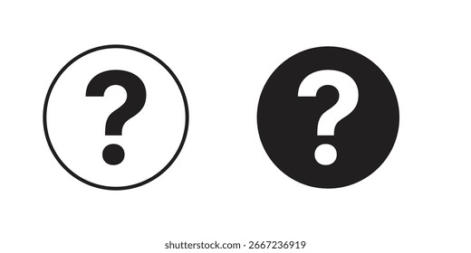 Interrogation icon elements. doodle graphics icons.