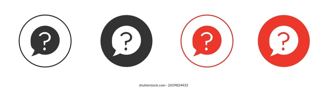 Icono del interrogatorio para el logotipo, símbolo de la muestra del Vector para el diseño