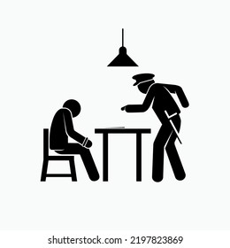 Interrogation Icon. Question and Answer Symbol - Vector. 