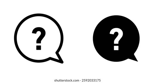 Interrogation icon symbol collection on white background.