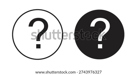 Interrogation icon symbol vector graphic designs on white. Best for ui Design
