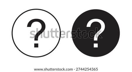 Interrogation icon Thin Collection. Editable Stroke. Suitable for Websites