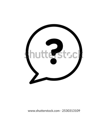 Interrogation icon Thin line art isolated