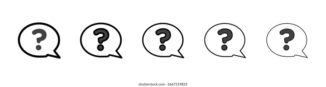 Interrogation icon vector collection. EPS 10