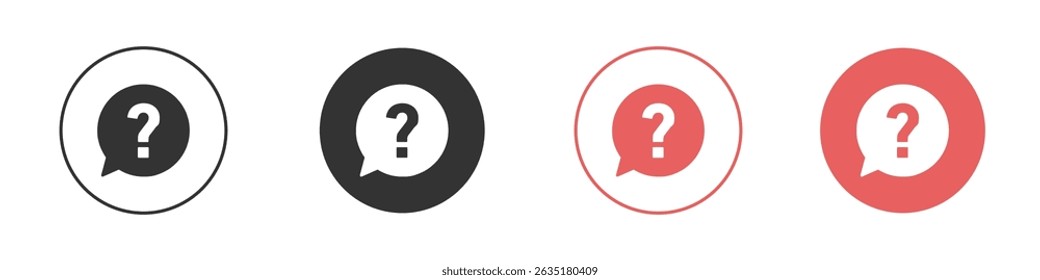Interrogation icon vector design template simple and clean style