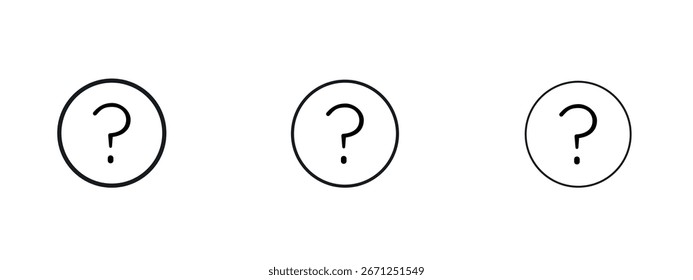 Icono de interrogatorio Ilustración vectorial eps. Ilustraciones de esquema de Vector