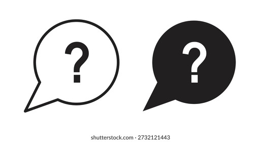 Interrogation icon. Vector illustration, flat and stroke