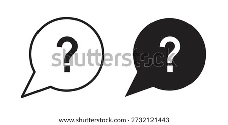 Interrogation icon. Vector illustration, flat and stroke