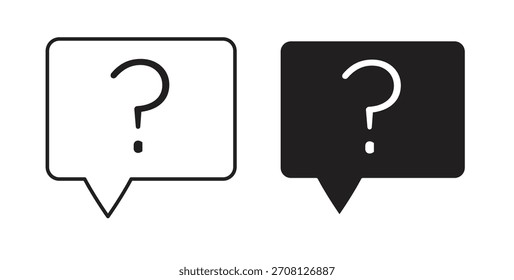 Icono de interrogatorio para Sitios web y diseño plano minimalista móvil.