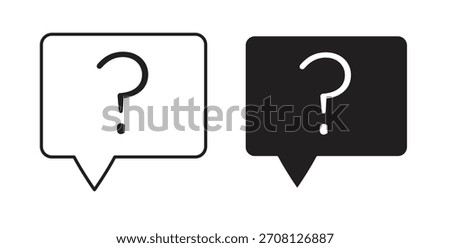 Interrogation icon for websites and mobile minimalistic flat design.