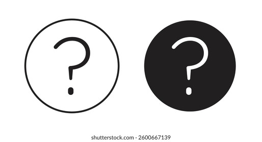 Interrogation icons graphics set vectors