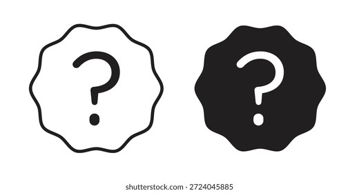 Diseño del logotipo de los iconos del interrogatorio, iconos del pictograma