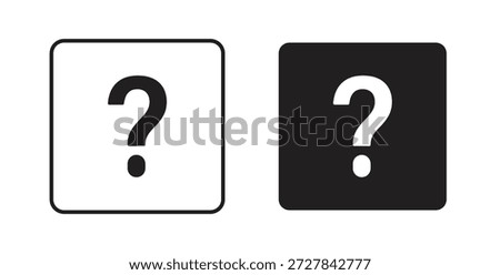 Interrogation icons. Outline icons vector collection. flat illustrations