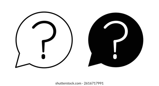 Interrogation icons set for website design