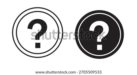 Interrogation icons for use web design,logo.Symbol illustration.